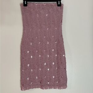 Forever 21 Blush Lace Detail Dress